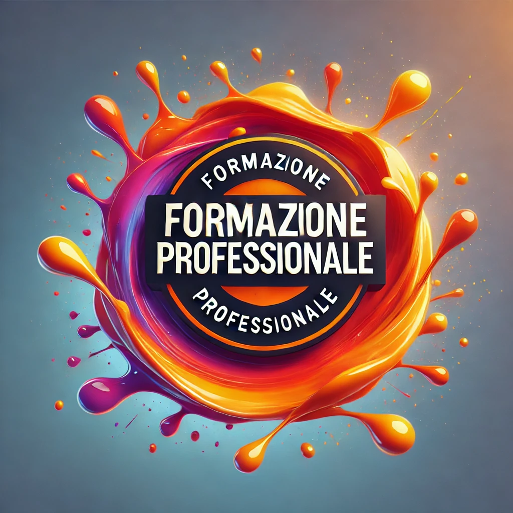 DALL·E 2024-10-06 10.11.29 - A splash of vibrant color, similar to liquid paint, with the words 'Formazione Professionale' prominently displayed in the center. The splash should l (1)